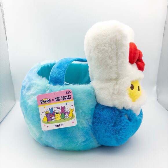 NWT Peeps X Hello Kitty Easter Plush Bunny 2025 New 18” Stuffed Basket NEW - Picture 2 of 9